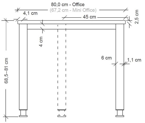hjh OFFICE PRO Hilo 82 S Gris