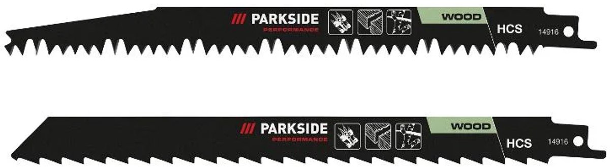 Parkside 2 Delige Reciprozaag Bladen Set (Nat Hout) SWISS MADE