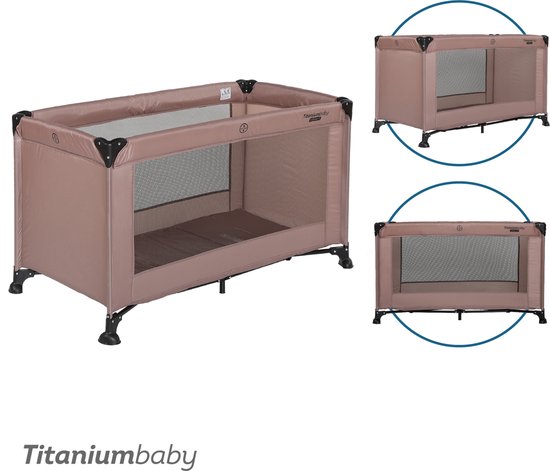 Titaniumbaby Campingbed SMART Jordan 60x120 cm Taupe