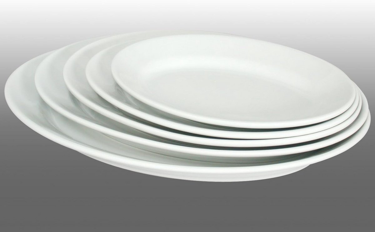 Ovaal Dienblad Wit 35 cm - Serveerblad voor Horeca en Thuisgebruik
