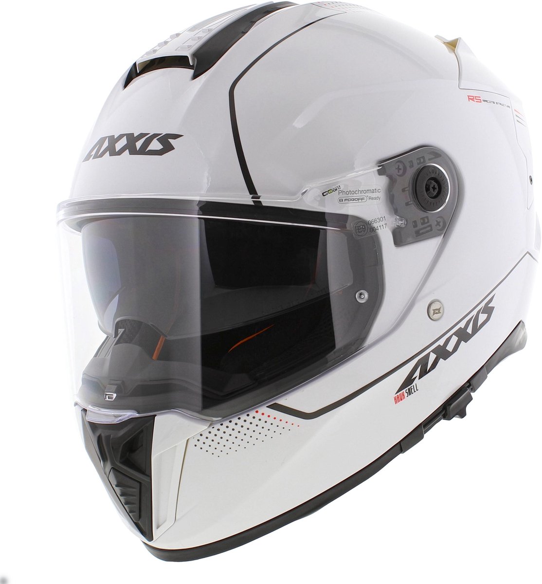 Axxis Hawk SV Integraal helm solid glans parel wit M