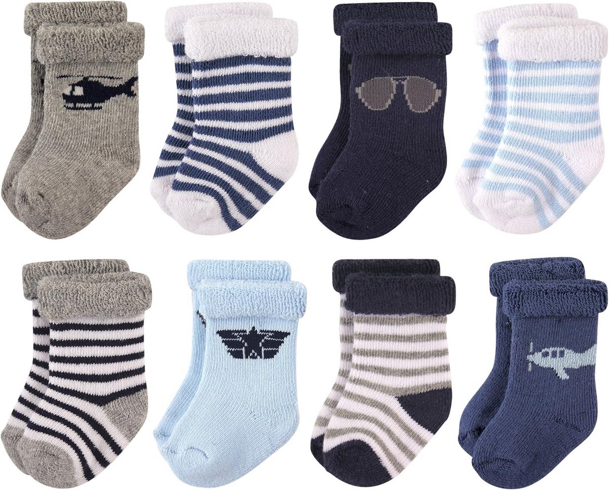 Set van 6 Katoenen Babysokken Voor Pasgeborenen en Peuters - Ademend en Zacht