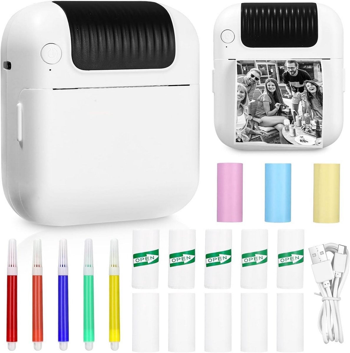 Draagbare Mini Printer voor Smartphone - Draadloze Thermische Fotoprinter via Bluetooth
