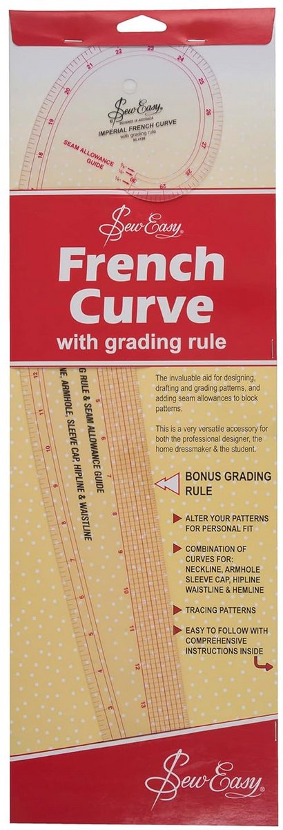 Franse Curve Liniaal met Maasraster voor Patroonontwerp en Naaien
