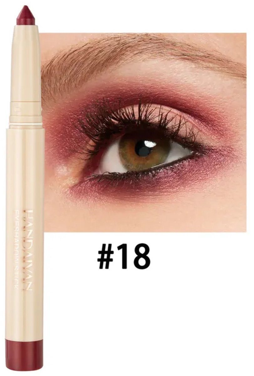 Waterproof Dual Ended Pearl Eyeshadow Stick - Copper 18 - met puntenslijper - 0.85g