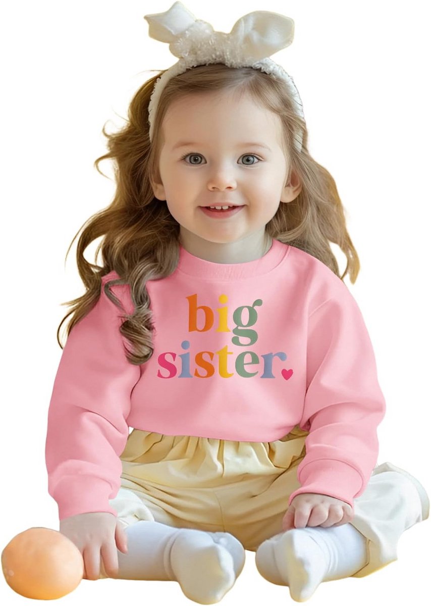 Sweatshirt Grote Zus voor Meisjes Lange Mouwen Herfst Winter Kleding
