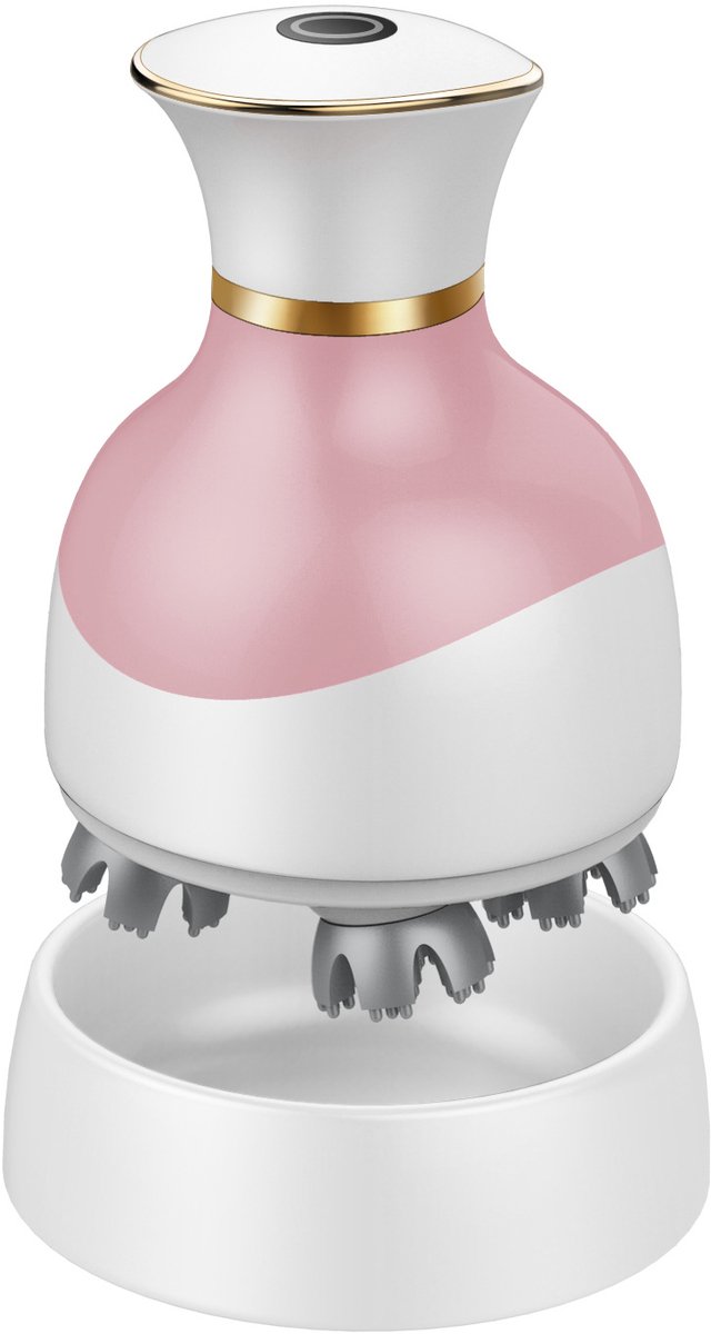Massager - Elektrische Hoofdhuid Massager - 122 Knopen voor Diepe Reiniging en Relaxing - Draadloos en Draagbaar - Roze