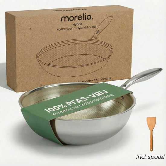 Morelia wokpan Ø 30 cm – PFAS & PTFE vrij
