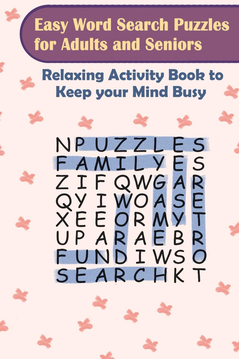 Rustgevende Woordzoeker Puzzelboek voor Ouderen en Senioren - Leuke Activiteit voor Actieve Hersenen