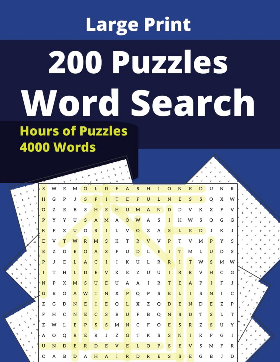 Woordzoekpuzzelboek: 200 Grote Letter Puzzels met 4000+ Woorden - Ontspannend Plezier voor Senioren, Volwassenen en Tieners