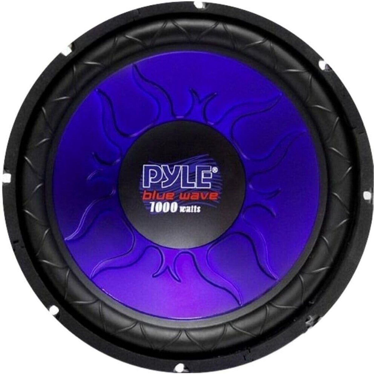 Krachtige 10 Inch (25 cm) Blauwe Subwoofer met Dubbele 4 Ohm Spoel - 1000W Max Vermogen