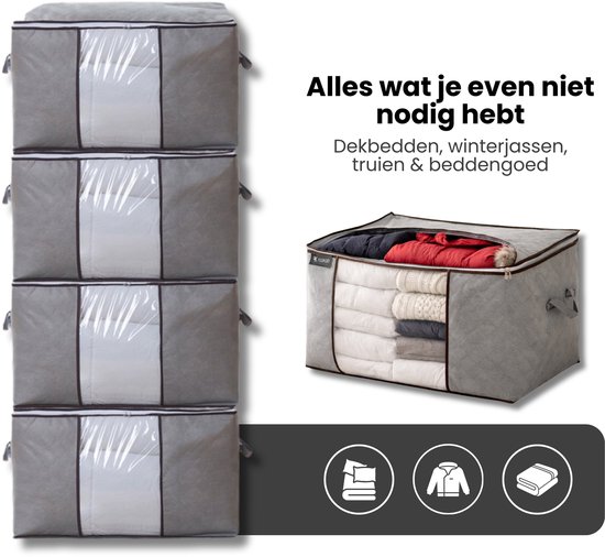 Ruimtebesparend Dekbed Compressie Organizer Tas Vochtbestendige Dekens Houder Beddengoed En Kledingopbergcontainer Roze Extra Groot