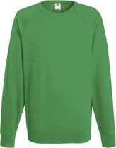 Pull Fruit of the Loom Sweat Raglan Col Rond Kelly Vert taille S