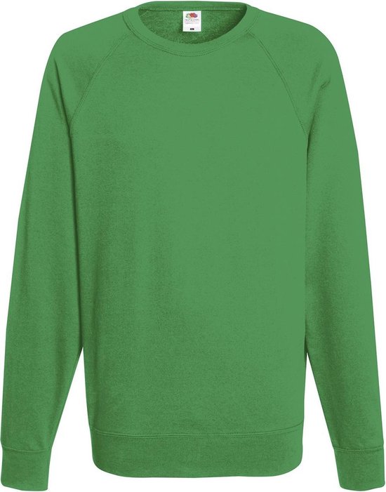 Pull Fruit of the Loom Sweat Raglan Col Rond Kelly Vert taille XXL
