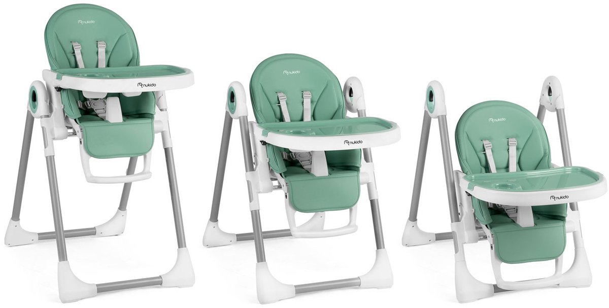 Kinderstoel met tafeltje, Belo wipstoeltje groen + speelboog met speeltjes