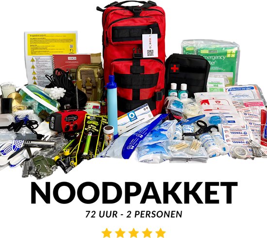 112BAG – Compleet noodpakket voor 2 – met noodradio en waterfilter