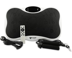 Rockerz Trilplaat Deluxe - Trilplaat fitness - Powerplate - Inclusief weerstandsbanden en handvatten - 5 trainingsprogramma's - 99 snelheidniveaus - Met bluetooth muziek