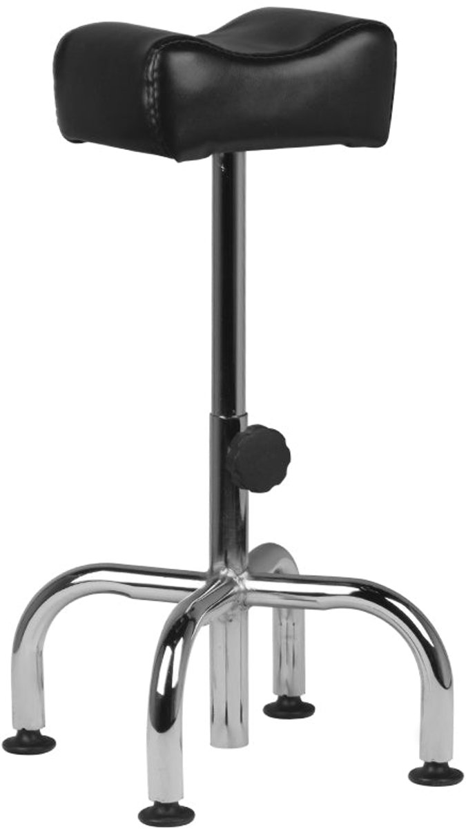 Pedicure Voetsteun AM-5012C Zwart – Verstelbaar 37–60 cm – Professionele Pedicure Voetensteun – Stabiele Basis 30x30 cm – Salonkwaliteit