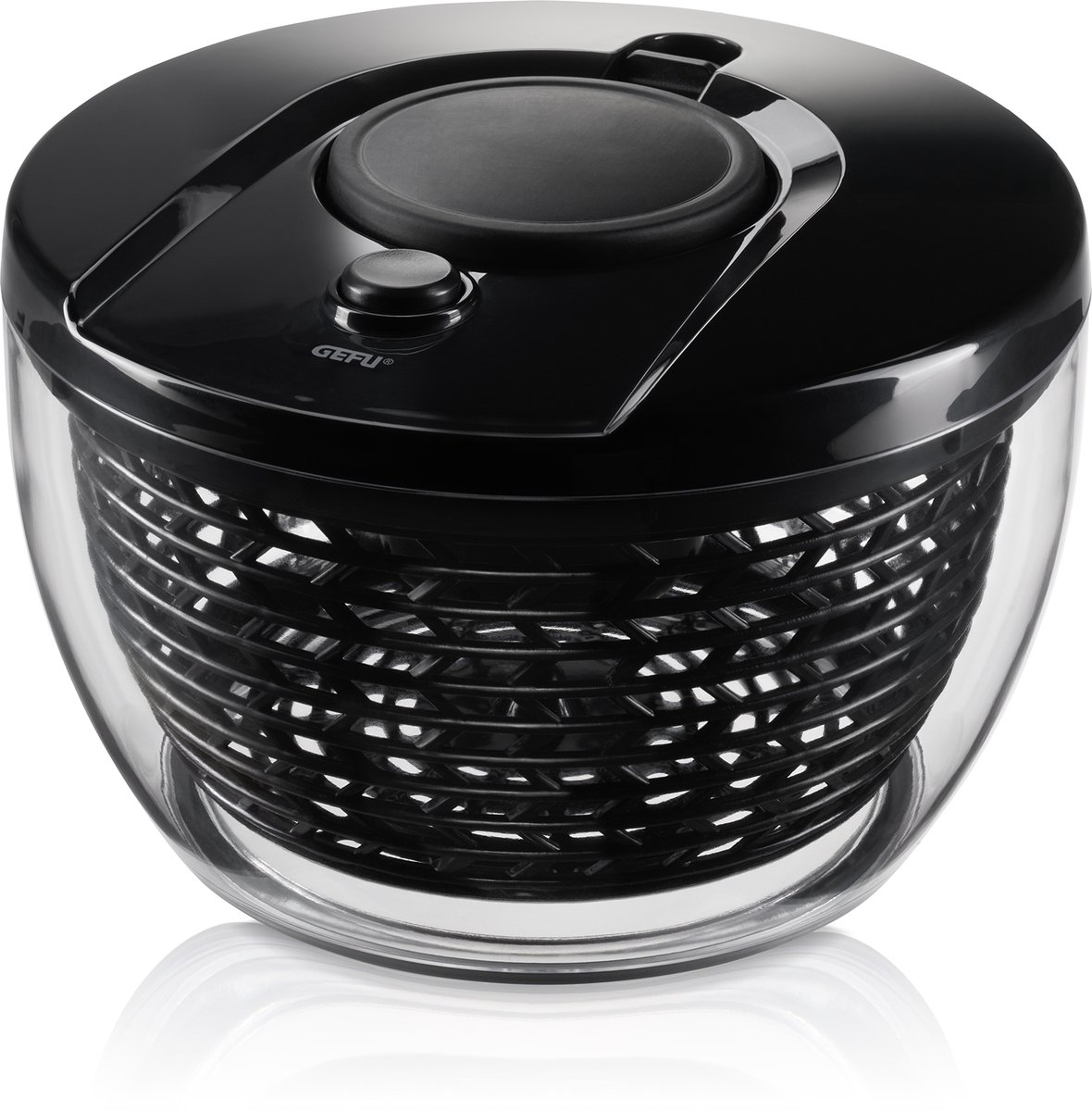 GEFU PUSH IT Mini Slacentrifuge 3 L – Compact – Met Drukmechanisme – Antislip – Snel Droge Salade