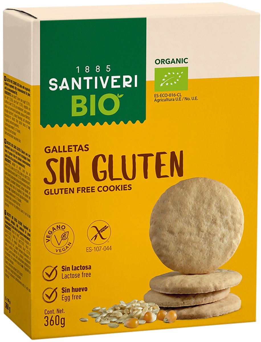 Biologische glutenvrije koekjes 360 g|Organic gluten-free cookies 360 g|Biscuits bio sans gluten 360 g