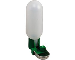 Gaun 0,35L drinkbak voor vogels met fles, drinkfles voor vogels, voerdispenser voor vogels, hangend in de vogelkooi. kan ook buiten gebruikt worden