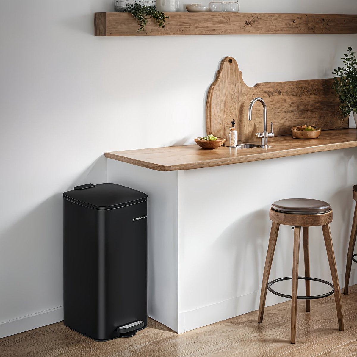30L Stalen Pedaalemmer met Softclose Deksel
