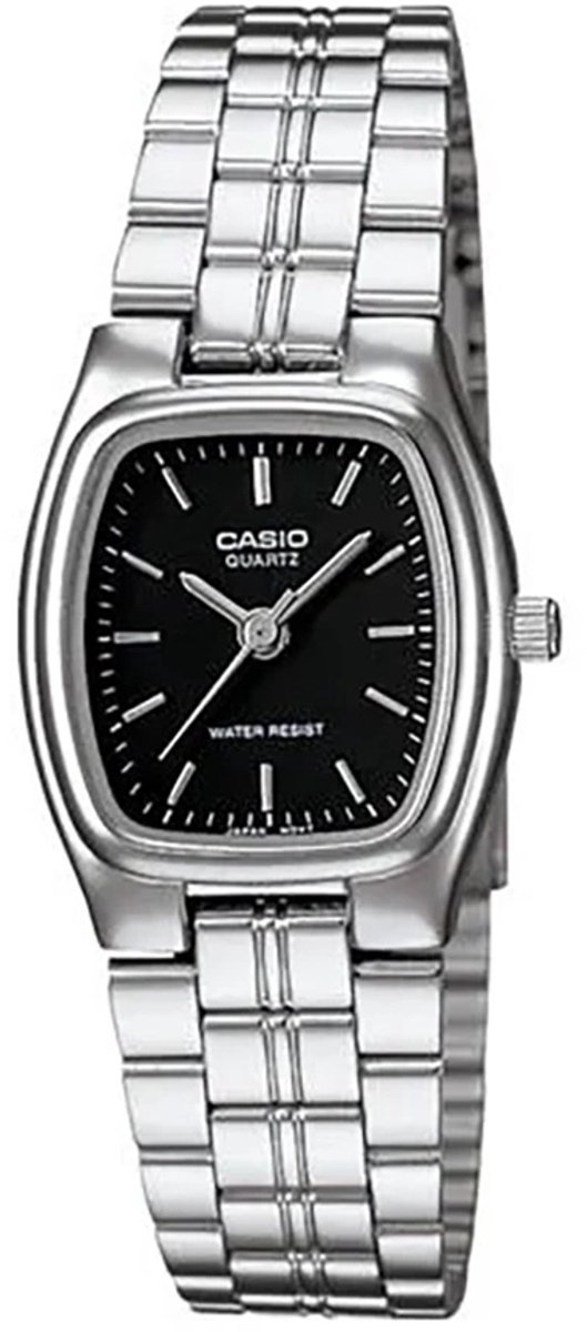Casio LTP-1169D-1A - Dameshorloge - Zilver - Zwarte Wijzerplaat