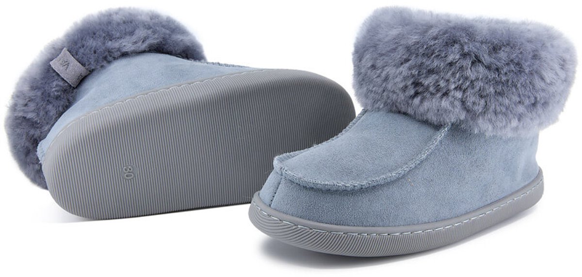 Vanuba Peppin Kinderpantoffels – Natuurlijke Wol Scandinavisch Design Beige