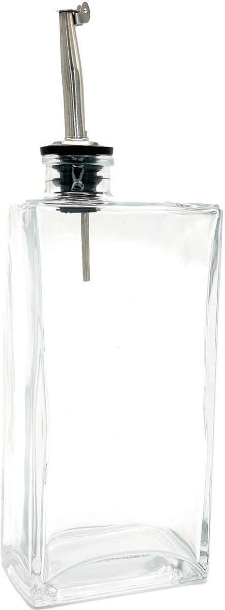 Olie fles - Bani - Zilveren schenktuit - 500ml glas