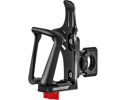 Bidonhouder fiets - Flessenhouder - Verstelbare maat - Twee installatiemethoden - Bidonhouder voor frames en sturen van 22-32 mm - Voor motorfietsen, scooters, racefietsen en mountainbikes - Zwart