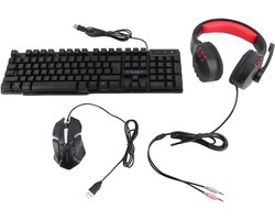 Combo gaming TF800 – 104-toetsenbord, bedrade muis, 3.5mm hoofdtelefoon, muismat