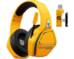 Transformers Headset-Bluetooth headset-headset gaming-Draadloze Gaming Headset-Draadloos 2.4GHz-werkt op PC/PS4/PS5/Switch-Geel zwart