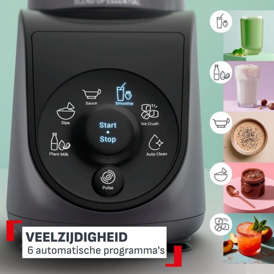 Tefal Blend Up BL1EHB - Blender - Inclusief 2 drinkflessen - 800 W - 6 programma's van Merkloos — afbeelding 4