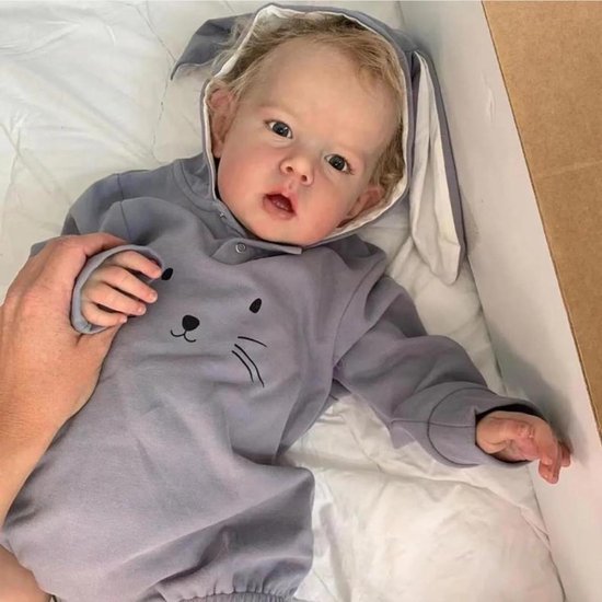 MKSS® Reborn Baby Pop - Silicone met Haar - Levensechte Babypoppen