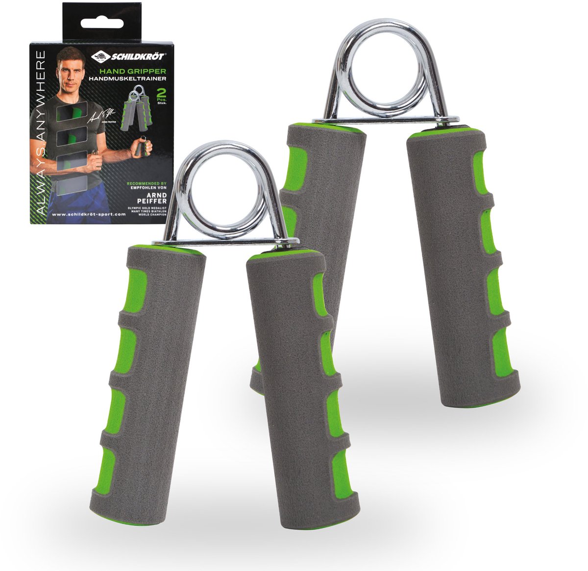 Schildkröt handtrainer set - handspiertrainer voor fitness en kracht.