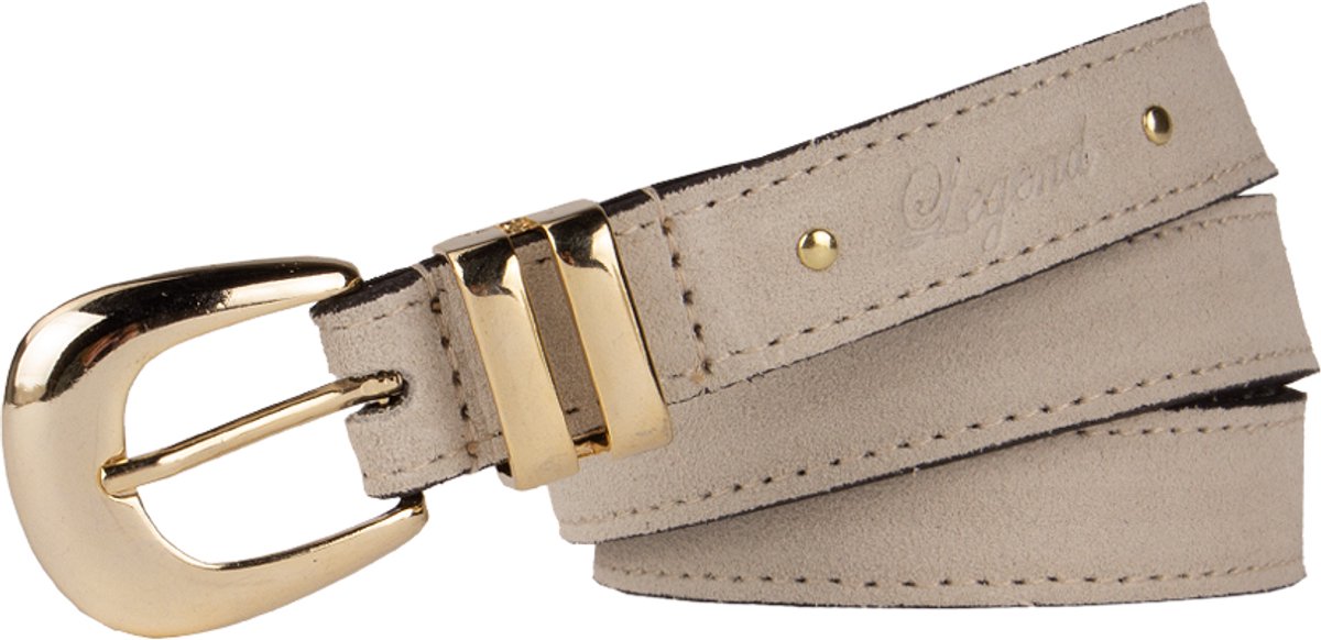 Legend Dames - Leren riem - Beige - 95cm