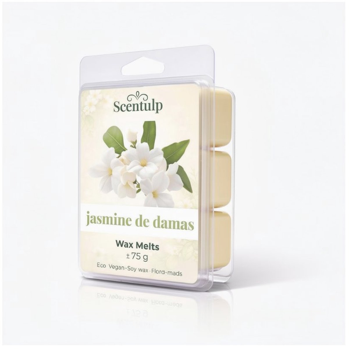 Scentulp - Wax Melts Jasmijn – Intense Bloemengeur – Vegan Wax