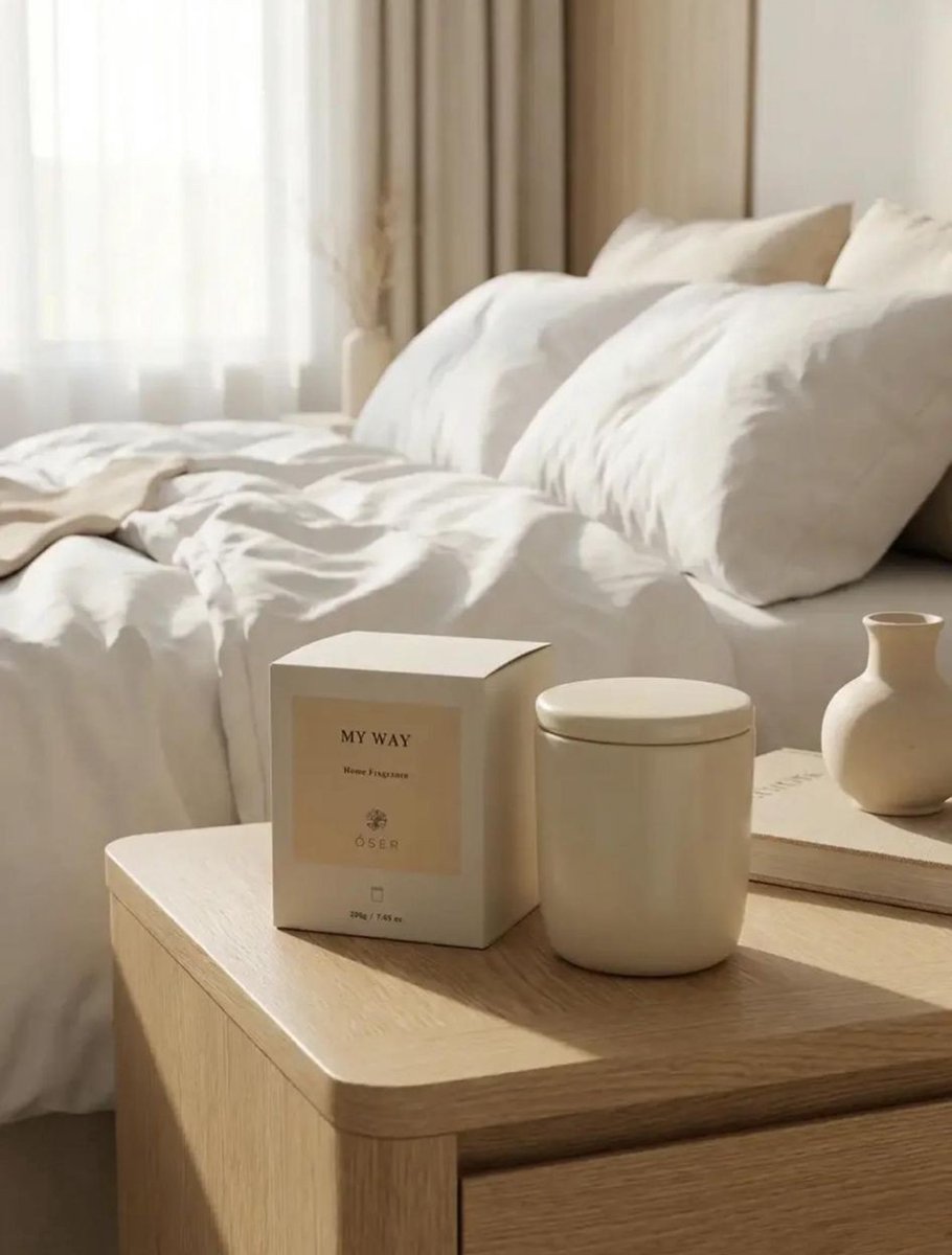 ÓSER Geurkaars - Geurkaarsen - Geurkaarsen Geschenkset - Geurkaars Rituals - Interieurparfum - Huisparfum Cadeau - Huisgeur Geurstokjes - MY WAY 200g — cadeau in Wonen & Interieur - foto 4