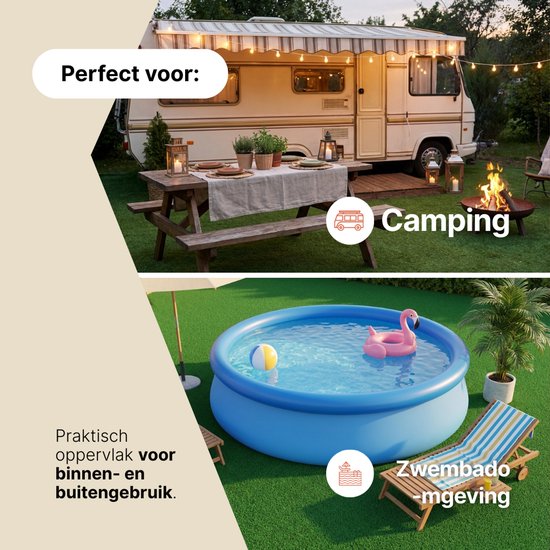 Tapiso Tapis de Gazon Natural Kunstgras Vert pour Jardin Balcon Terrasse Véranda Hauteur 6 mm Taille-400x400