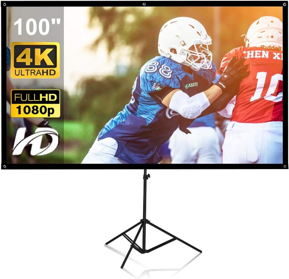 Draagbaar 100 Inch Projectorscherm 16:9 voor Binnen en Buiten
