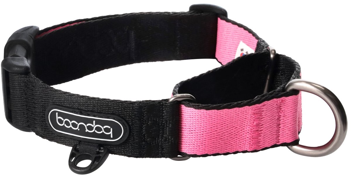 Boondog - Martingale Collar - Black/Pink - L