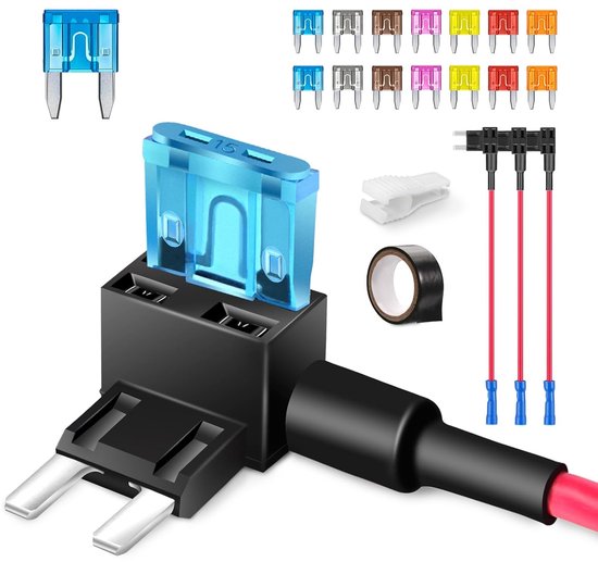 4 Stuks 16 AWG Zekeringhouders Voor Auto Mini Zekeringhouder Set Met 4-stuks-16-awg-zekeringhouders-voor-auto-mini-zekeringhouder-set-met