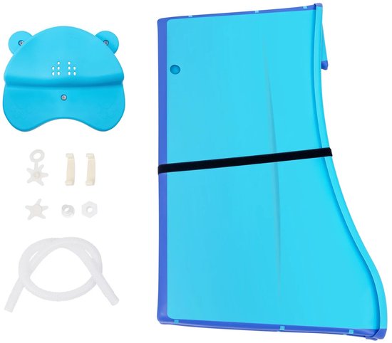 Foldable PP TPE Bathtub Blue Floor Standing Rectangular Bathtub for Adults Thickened Side for Children and Adults Under 5.3ft Height van Merkloos — afbeelding 2