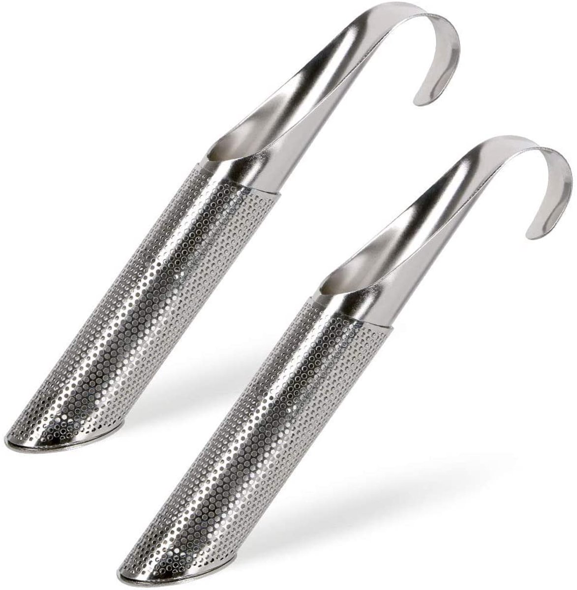 Thee-infuser – Roestvrij staal – Haakontwerp voor koprand – Set van 2 – Zilver