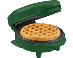 Bestron Wafelijzer - AMW500XMG - 550W - Mini wafel - Anti aanbaklaag - Mat Donker Groen - Kersteditie - 5 jaar garantie