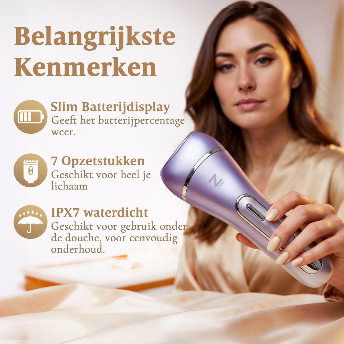 Ladyshave 7-in-1 - Waterdicht Scheerapparaat thumbnail 2