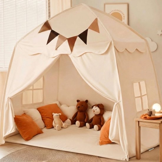 Homeblend Speeltent Kinderen 150x100x150cm - Speelhuisje Jongens & Meisjes - Speelkasteel - Tent voor kinderen - Groot - Opvouwbaar & Wasbaar - Binnen & Buiten Speelgoed voor Peuter & Kind