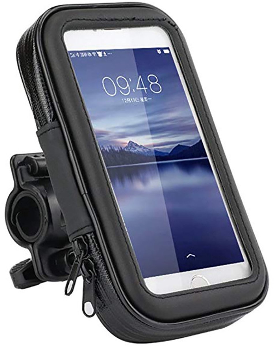 Telefoontasje voor op de fiets, beschermhoes voor telefoonhouder, universele 360° draaibare waterdichte beschermhoes voor fiets- en motorstuur, geschikt voor mobiele telefoons
