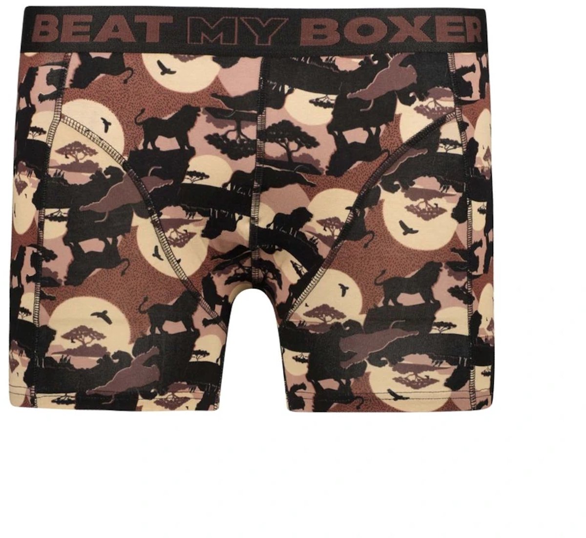 Beat my Boxer heren boxershort - Elastisch katoen - maat M - Lion Safari