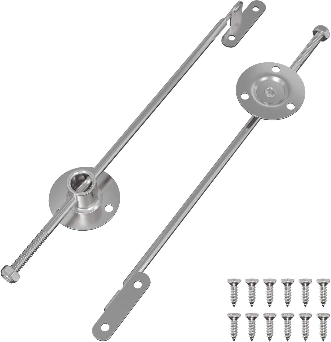 vidaXL - Trekkant-hengsel - 2 - pcs - Zilver - 190 - mm - IJzer